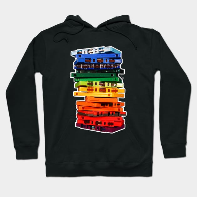 Rainbow tapes Hoodie by NineBlack